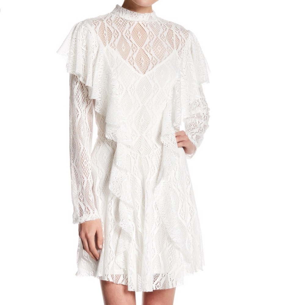 Free People Mock Neck Lace Dress